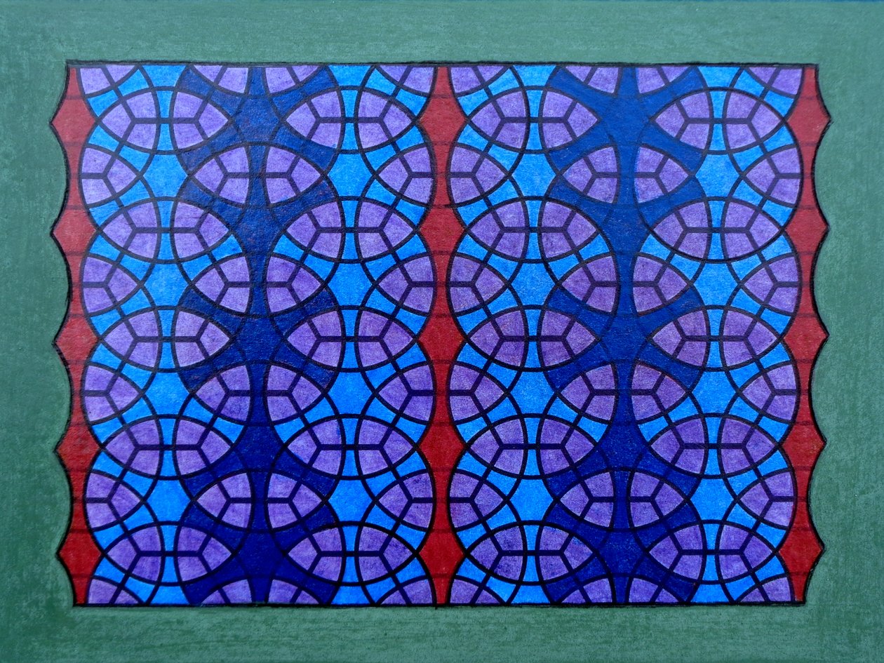 CIRKLAR I HEXAGONALT RASTER. 2020 av Peter McClure