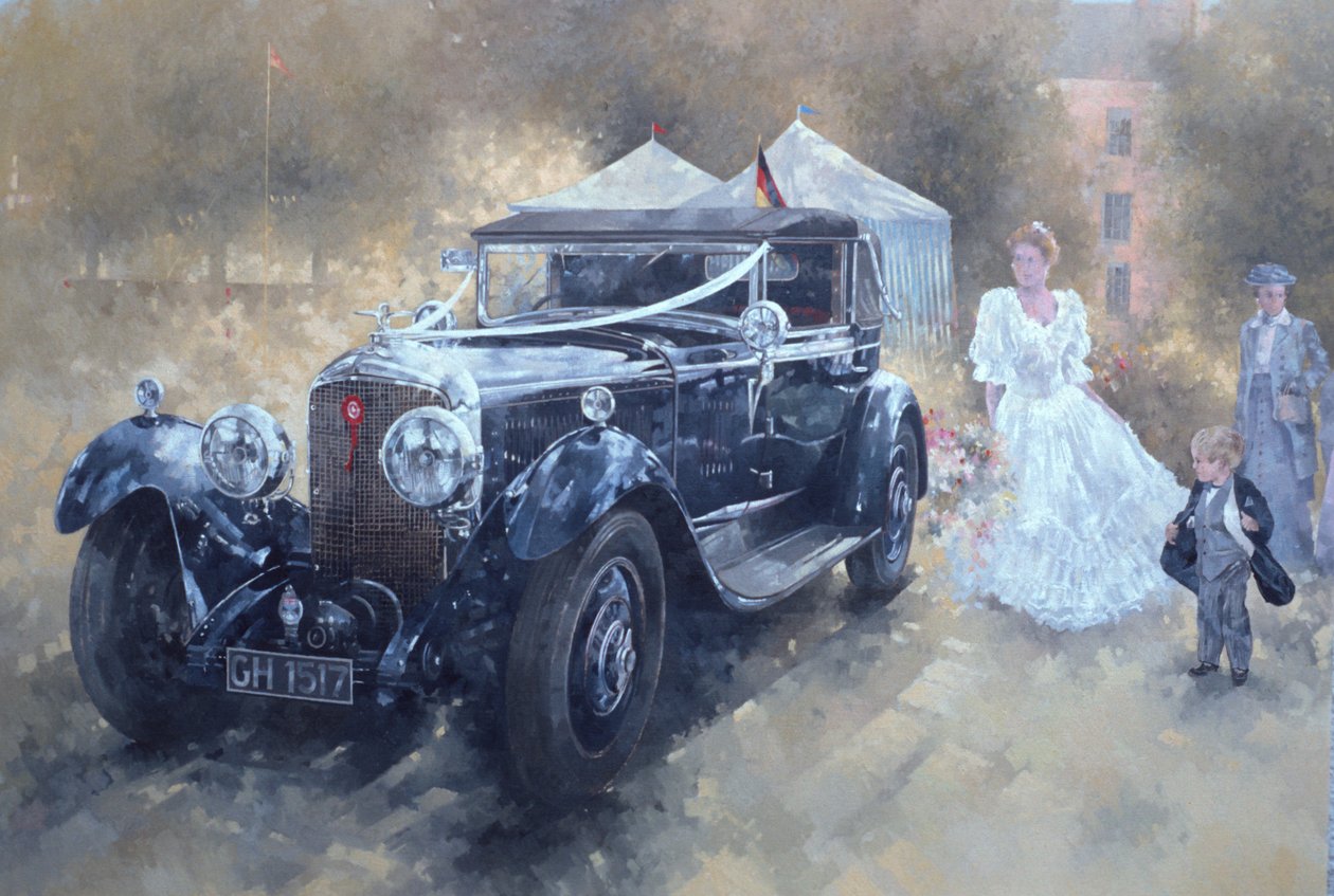 Bentley and Bride (olja på duk) av Peter Miller