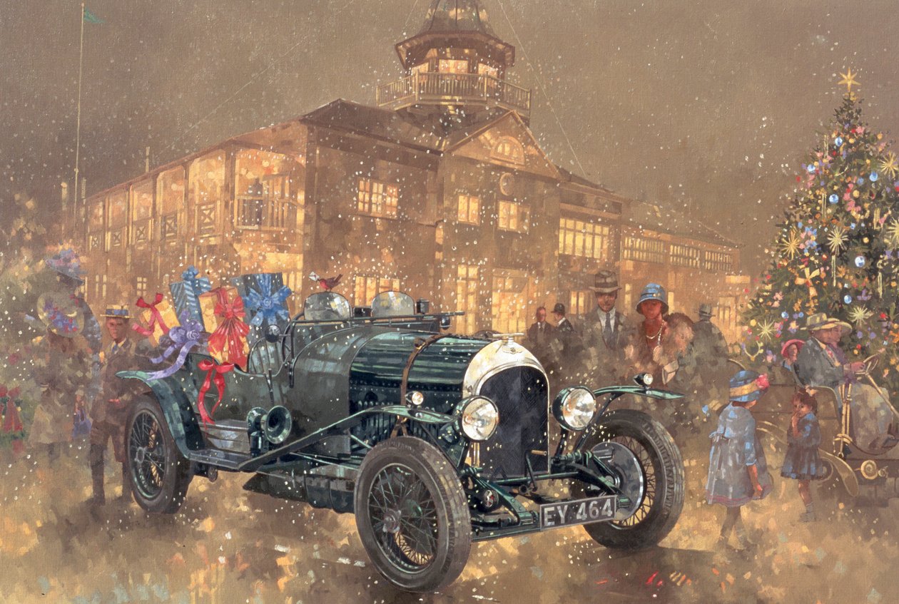 Julfest på Brooklands (olja på duk) av Peter Miller