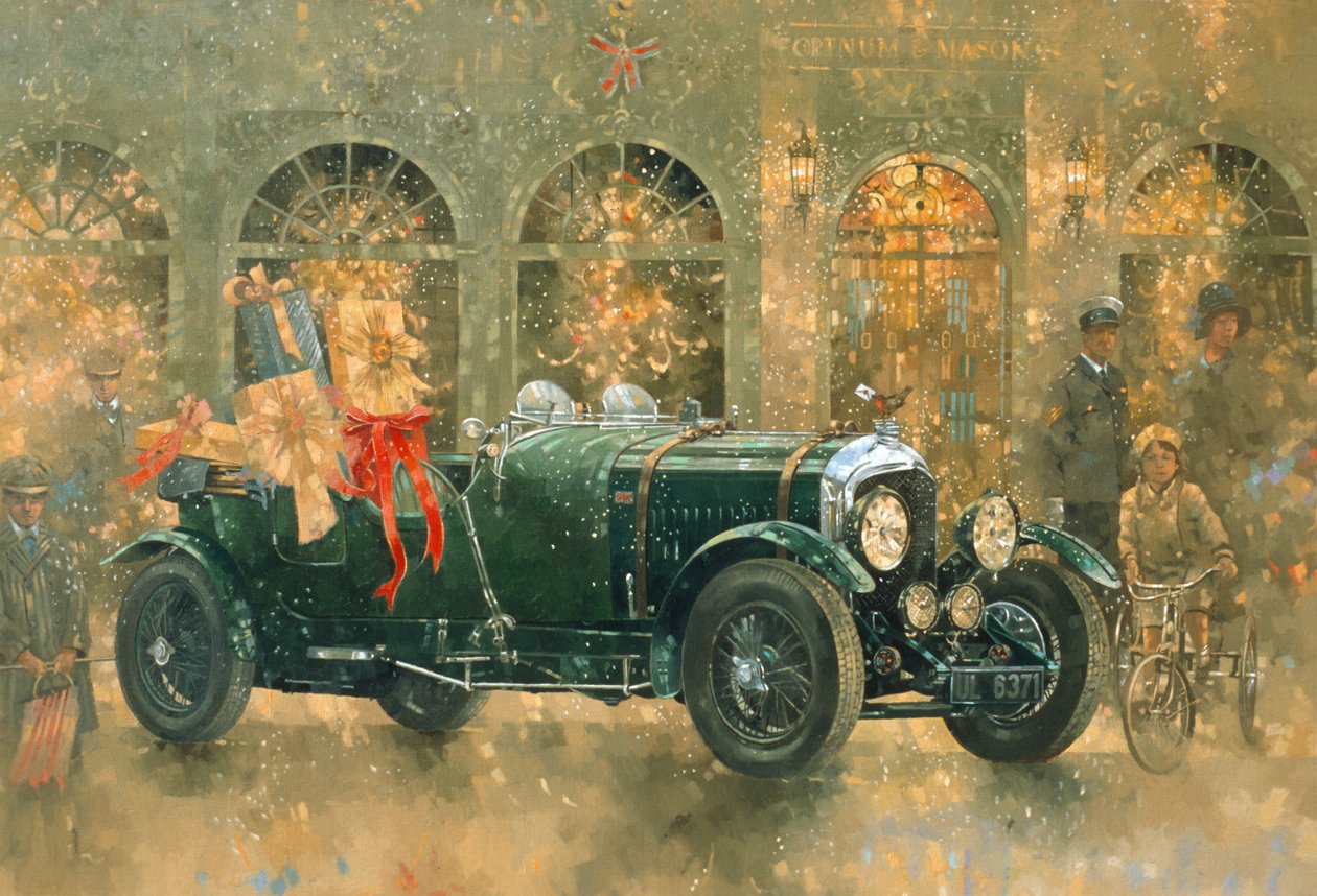 Christmas at Fortnum and Masons (olja på duk) av Peter Miller