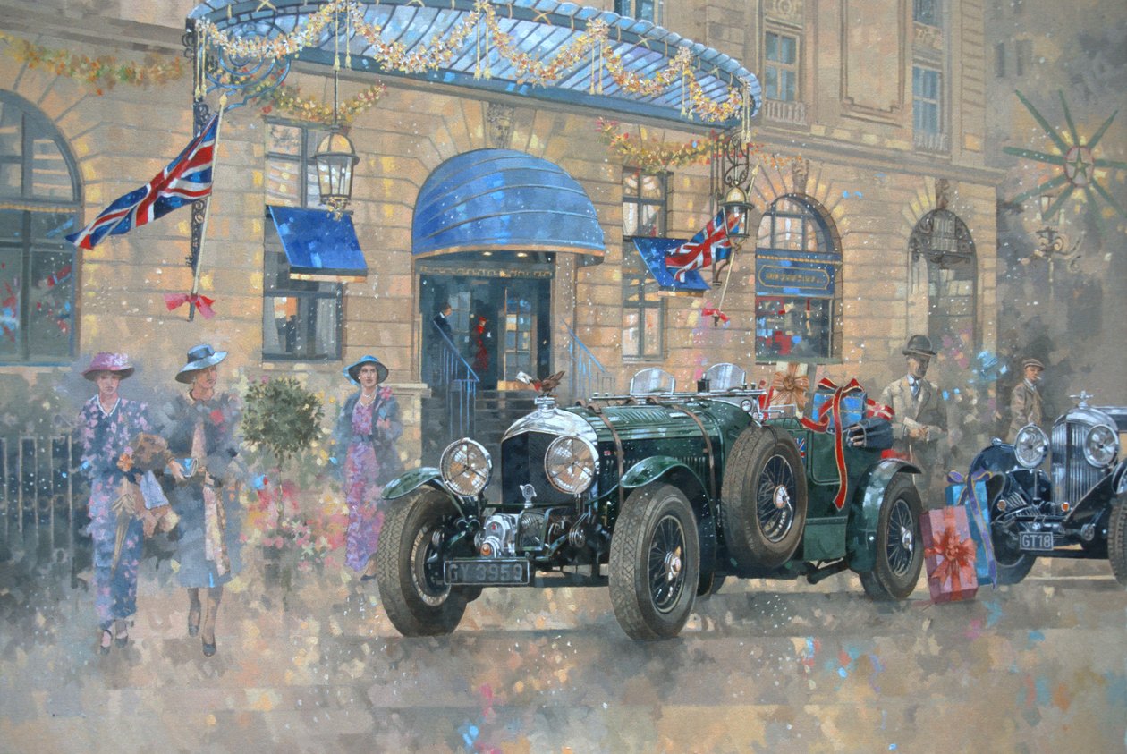 Christmas at the Ritz (olja på duk) av Peter Miller