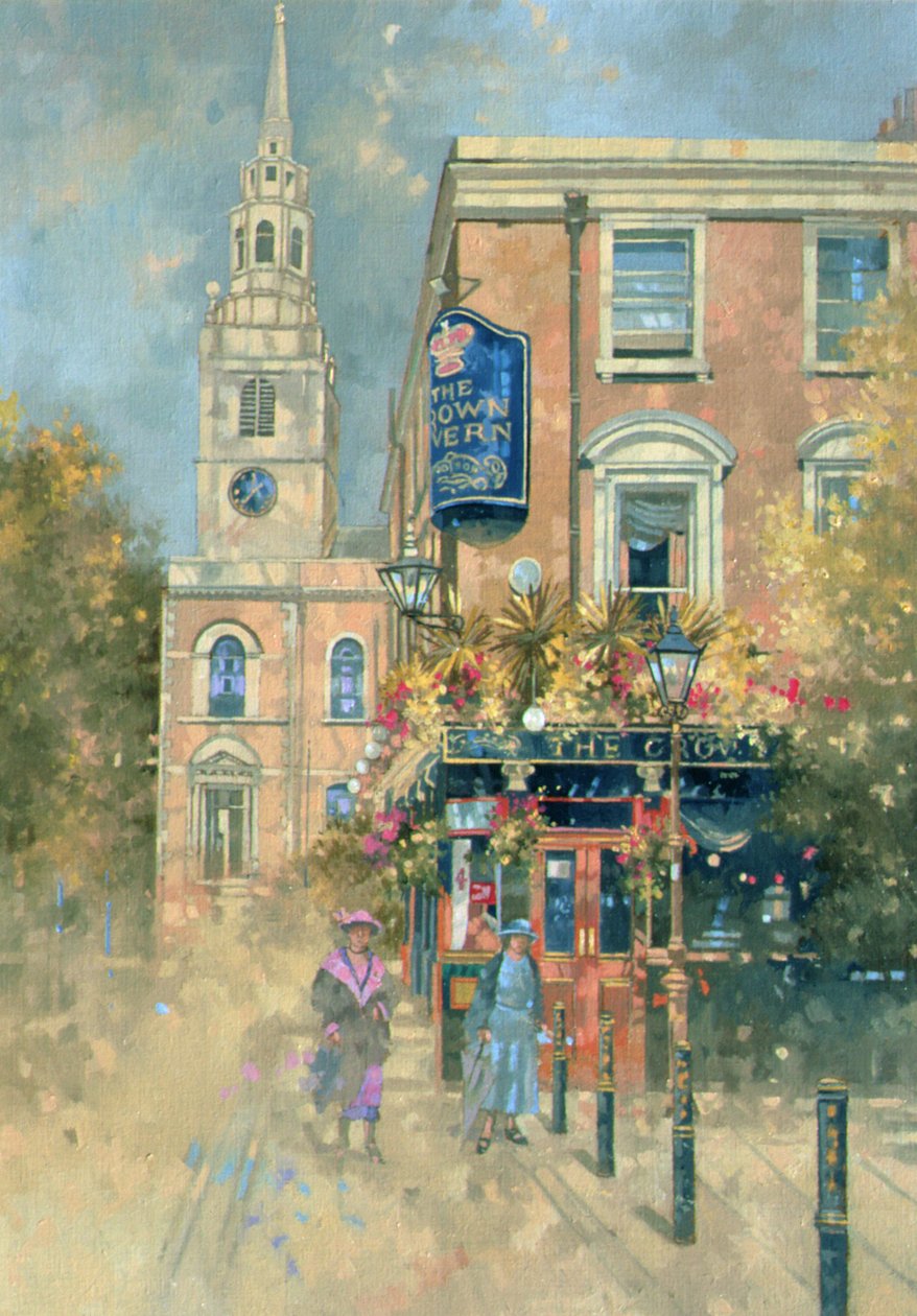 Crown Tavern, Clerkenwell, 2000 (olja på duk) av Peter Miller
