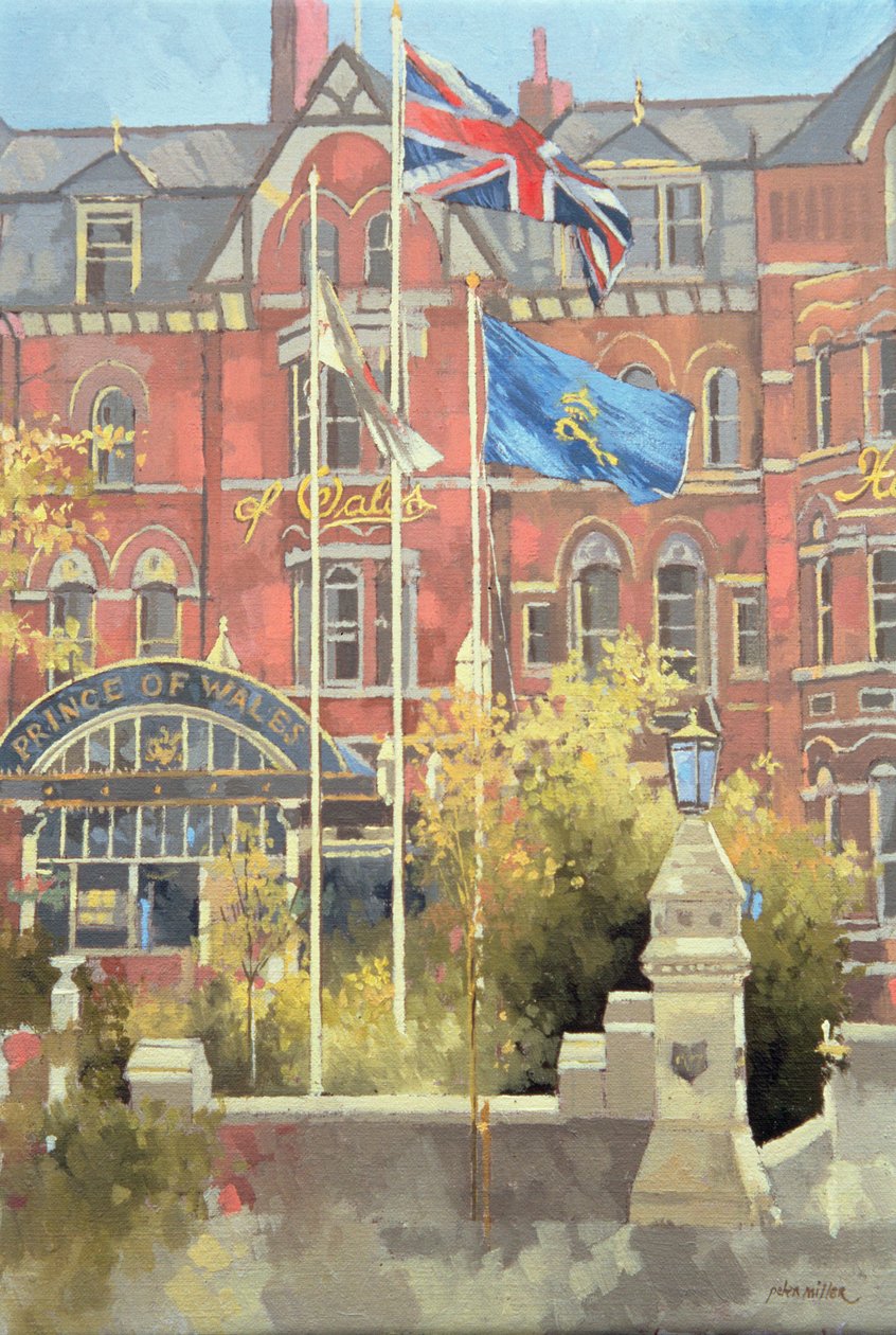 Flaggor utanför Prince of Wales, Southport av Peter Miller