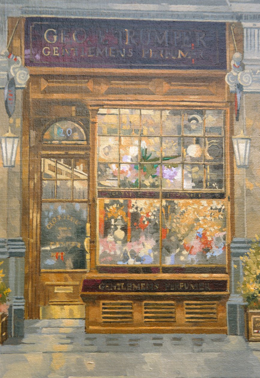 Geo F. Trumper, Jermyn Street, London (olja på duk) av Peter Miller