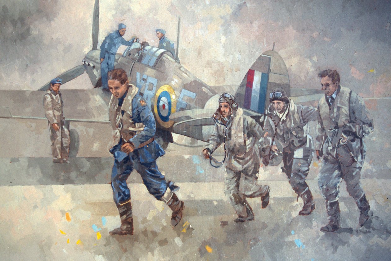 Hurricane Scramble (olja på duk) av Peter Miller