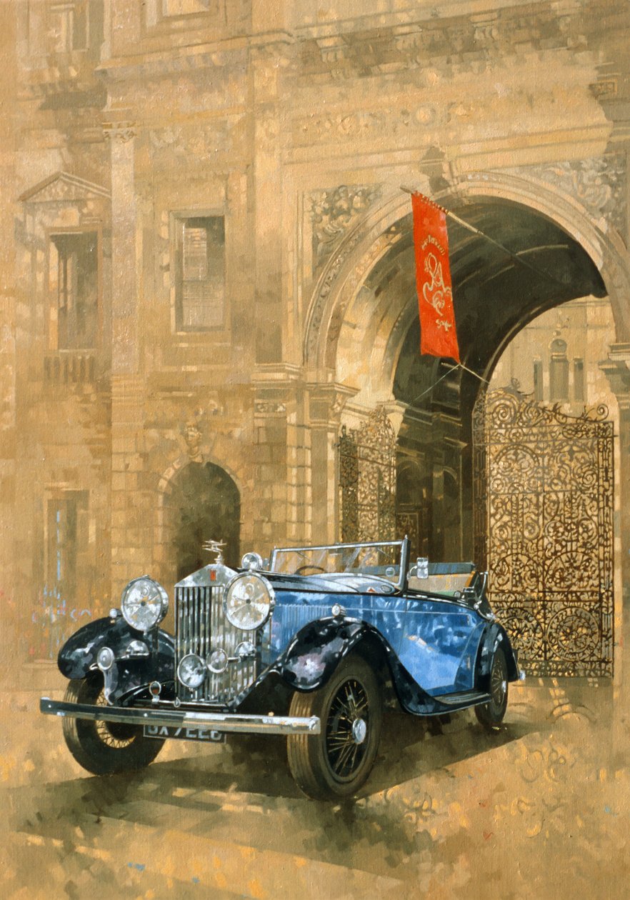 Rolls Royce på Royal Academy (olja på duk) av Peter Miller