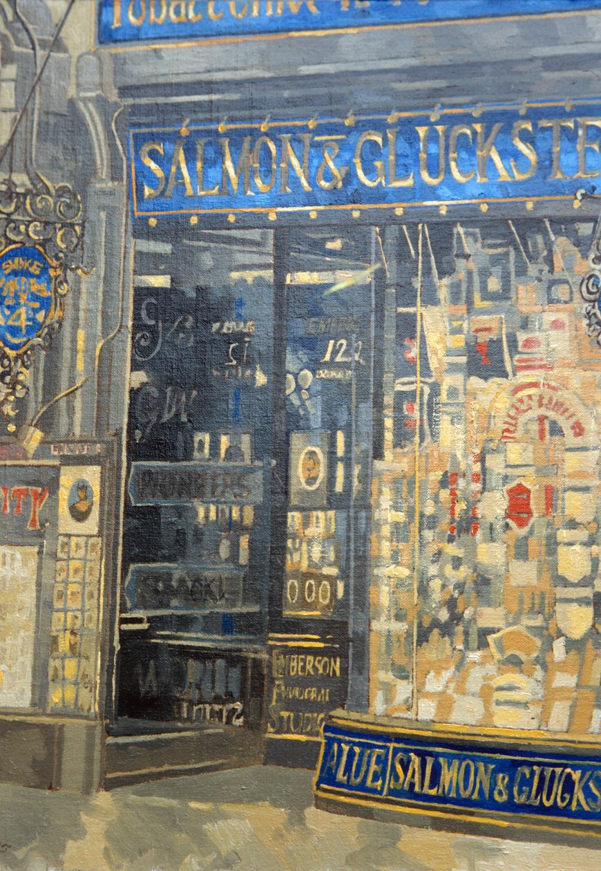 Lax och Gluckstein, Oxford Street (olja på duk) av Peter Miller