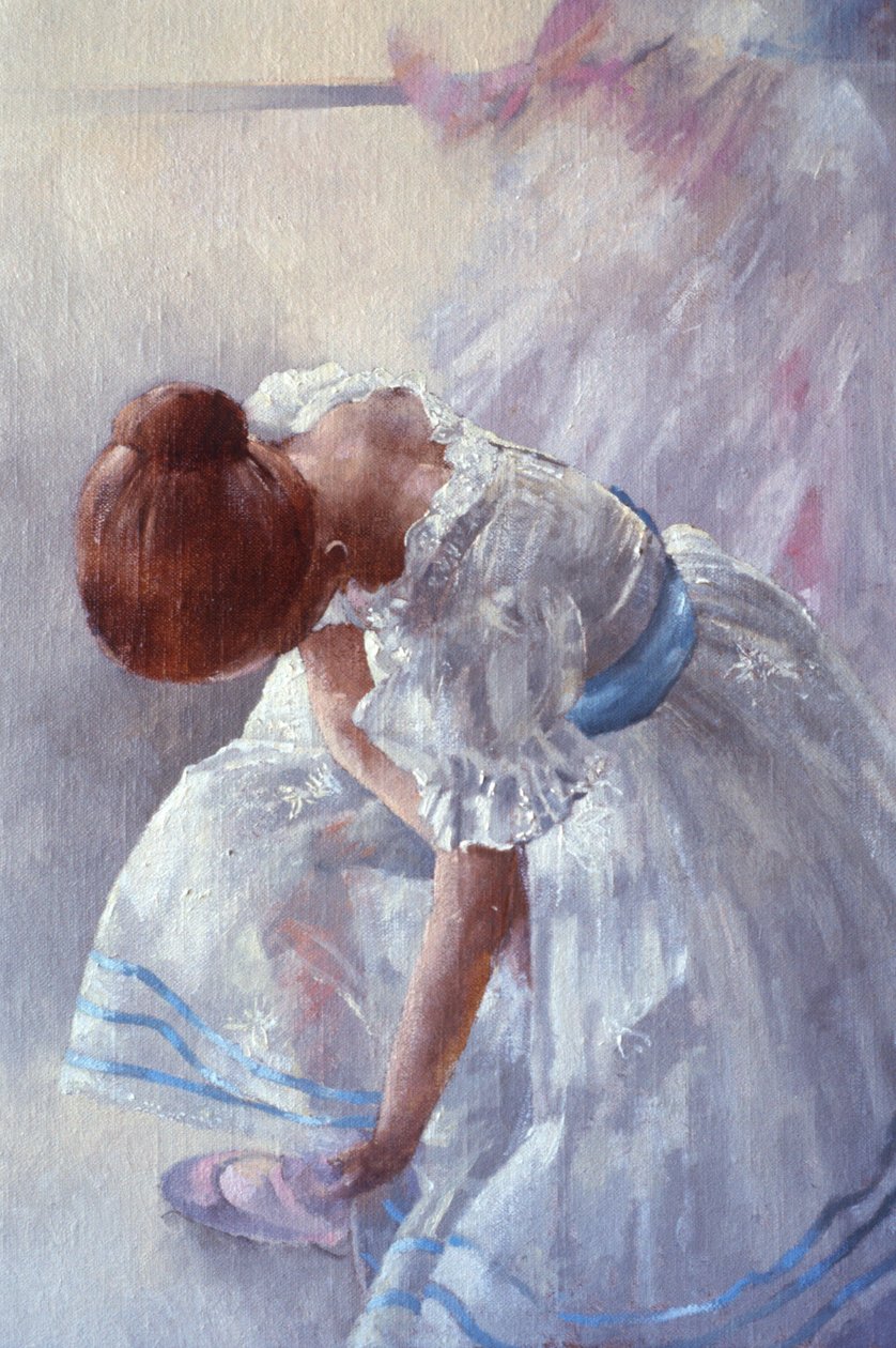 Sheila Against a Window (olja på duk) av Peter Miller