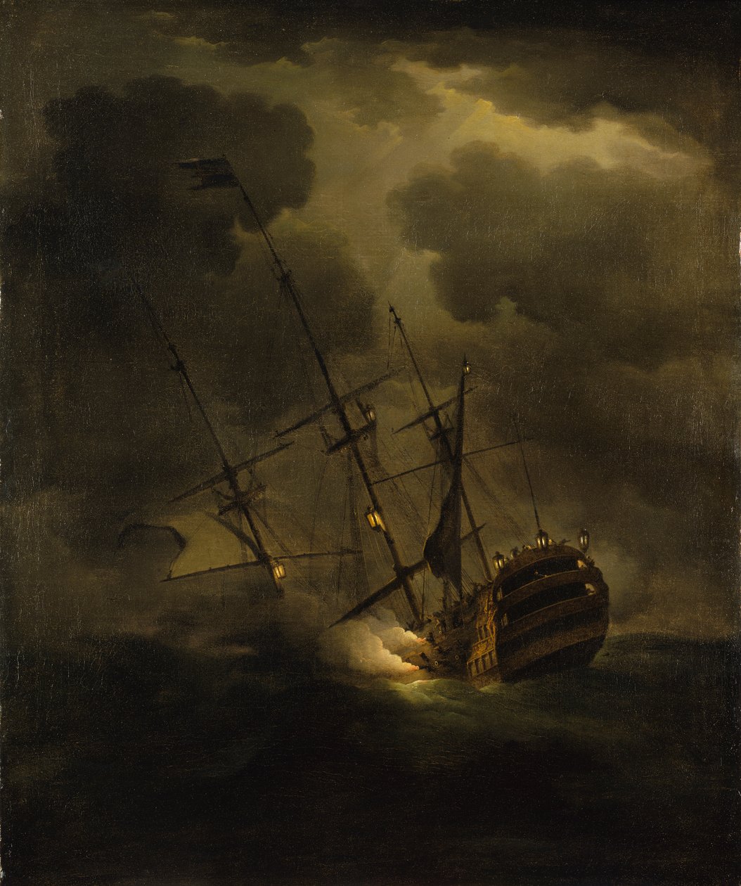 Förlust av HMS "Victory", 4 oktober 1744 av Peter Monamy