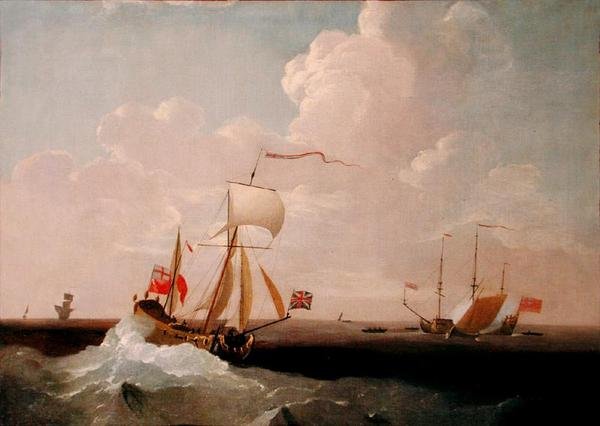 Royal Yacht (olja på duk) av Peter Monamy