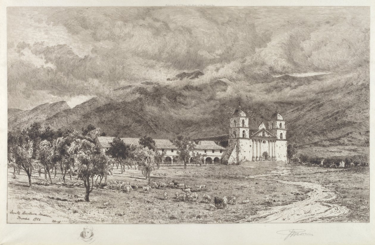 Santa Barbara Mission av Peter Moran