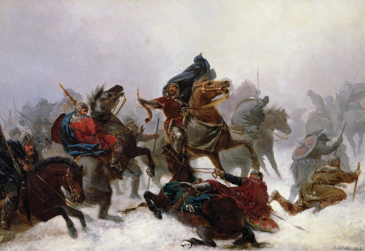 Kung Sverre rymmer av Peter Nicolai Arbo
