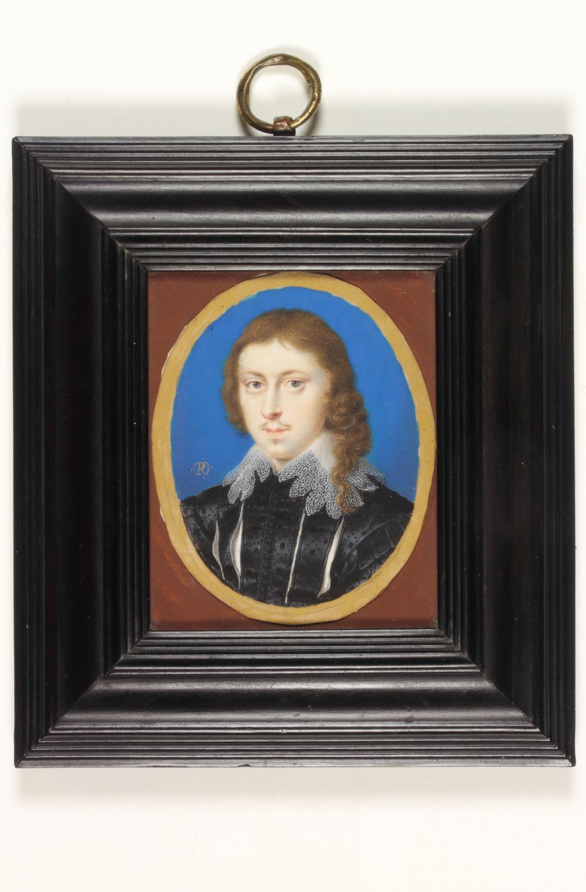 Edmund Waller (akvarell på veläng) av Peter Oliver