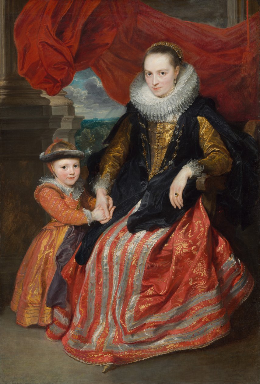 Susanna Fourment och hennes dotter av Peter P. & Dyck Anthony Van (1599-1641) Rubens