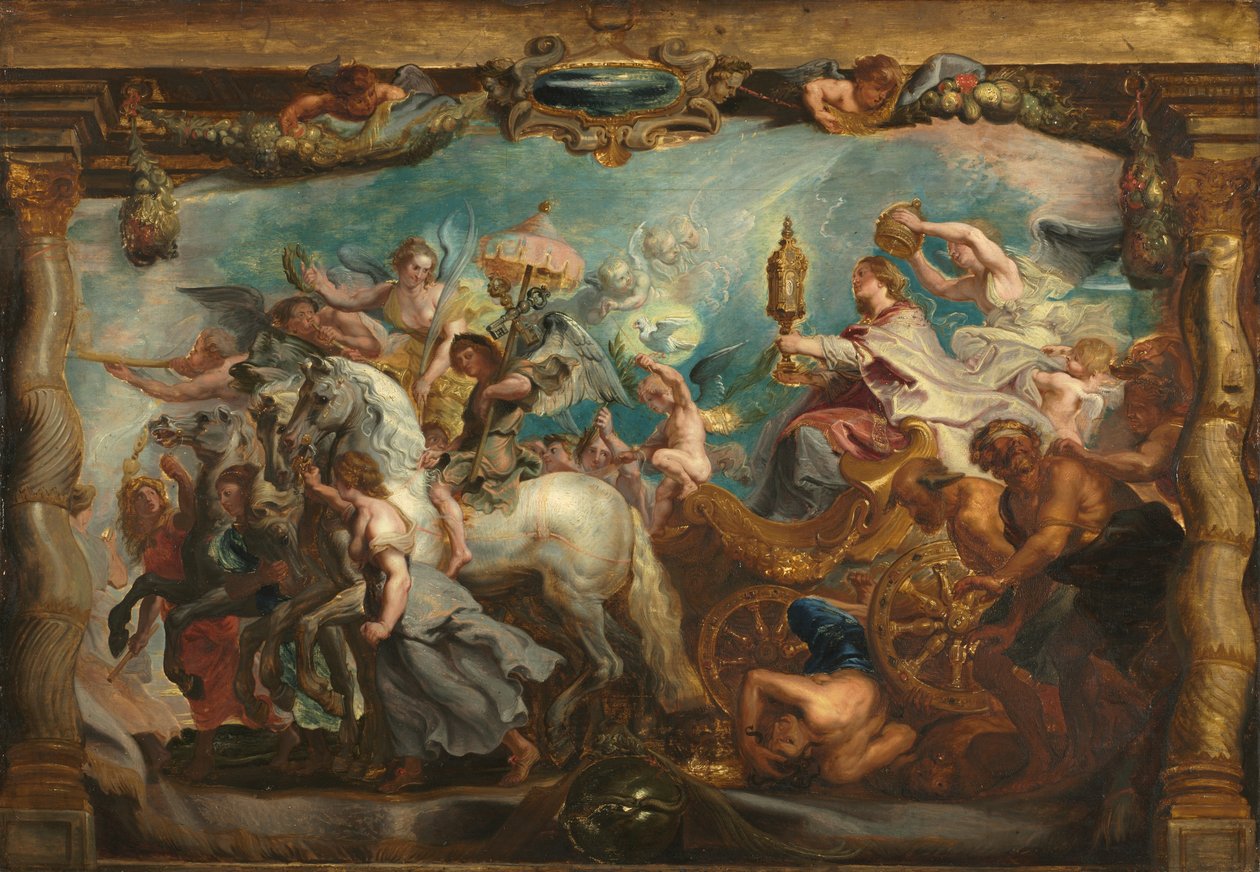 Kyrkans triumf, efter 1628 (olja på trä) av Peter Paul (after) Rubens