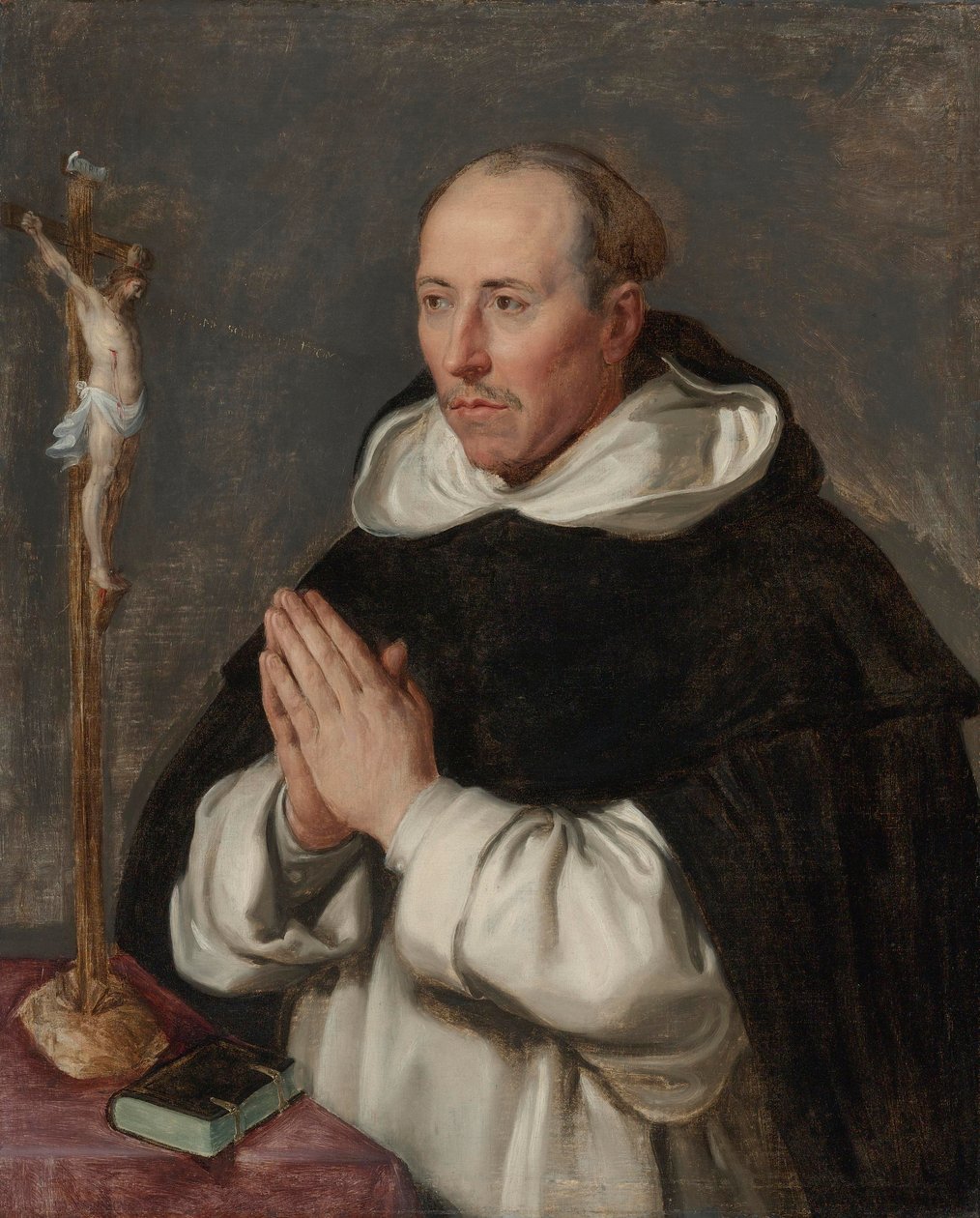 Un moine en priere, portrait presume av Saint Thomas d