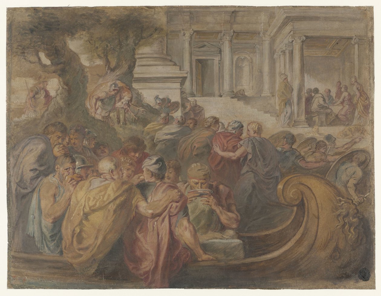Odysseus och följeslagarnas ankomst till Circe av Peter Paul Rubens (possibly)