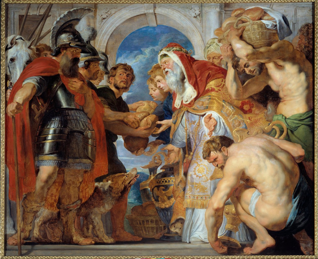 Abraham och Melkisedek. När han återvände från ett segerrikt fälttåg träffade Abraham Melkisedek (eller Melkisedek eller Melkisedek eller Melkisedek eller Melkisedek), kungen av Salem som kom med bröd och vin till honom. Han var präst och uttalade denna vä av Peter Paul Rubens