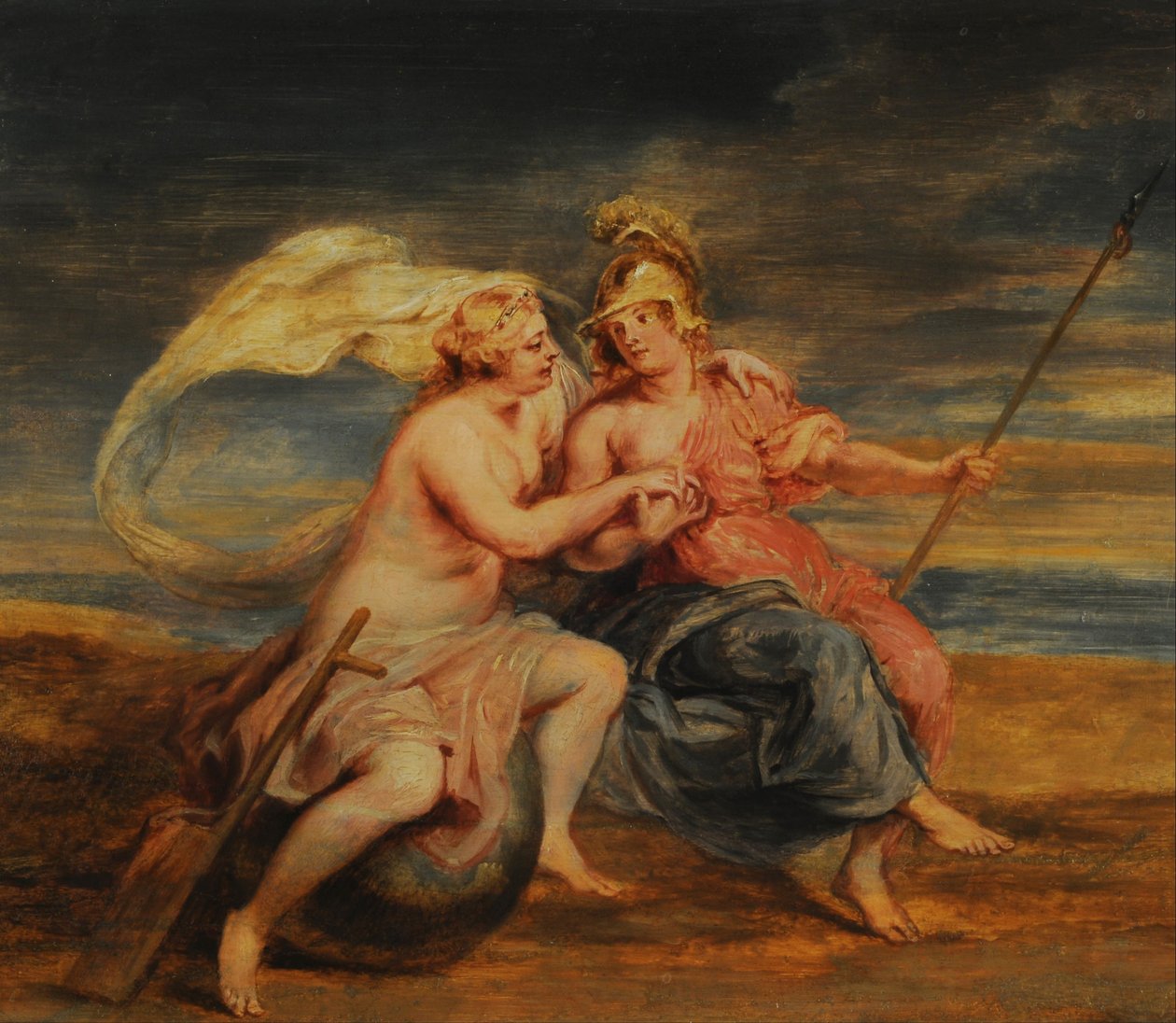 Allegory of Fortune and Virtue (olja på pannå) av Peter Paul Rubens