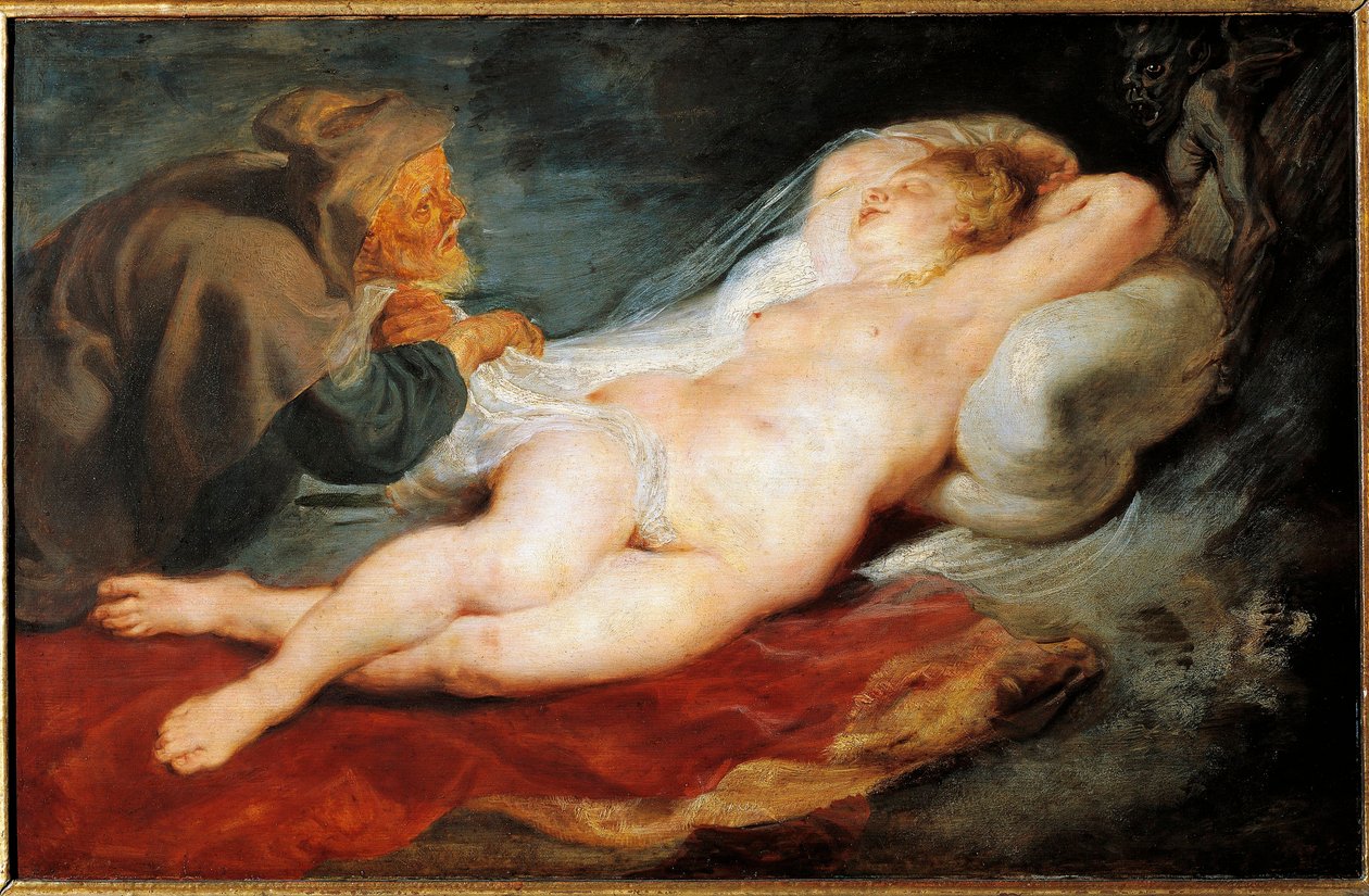 Angelica och Eremiten. Från Orlando Furioso (Målning av Peter Paul Rubens
