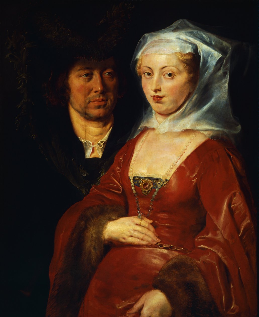 Ansegisus och St. Bega, av Peter Paul Rubens (1577-1640) av Peter Paul Rubens