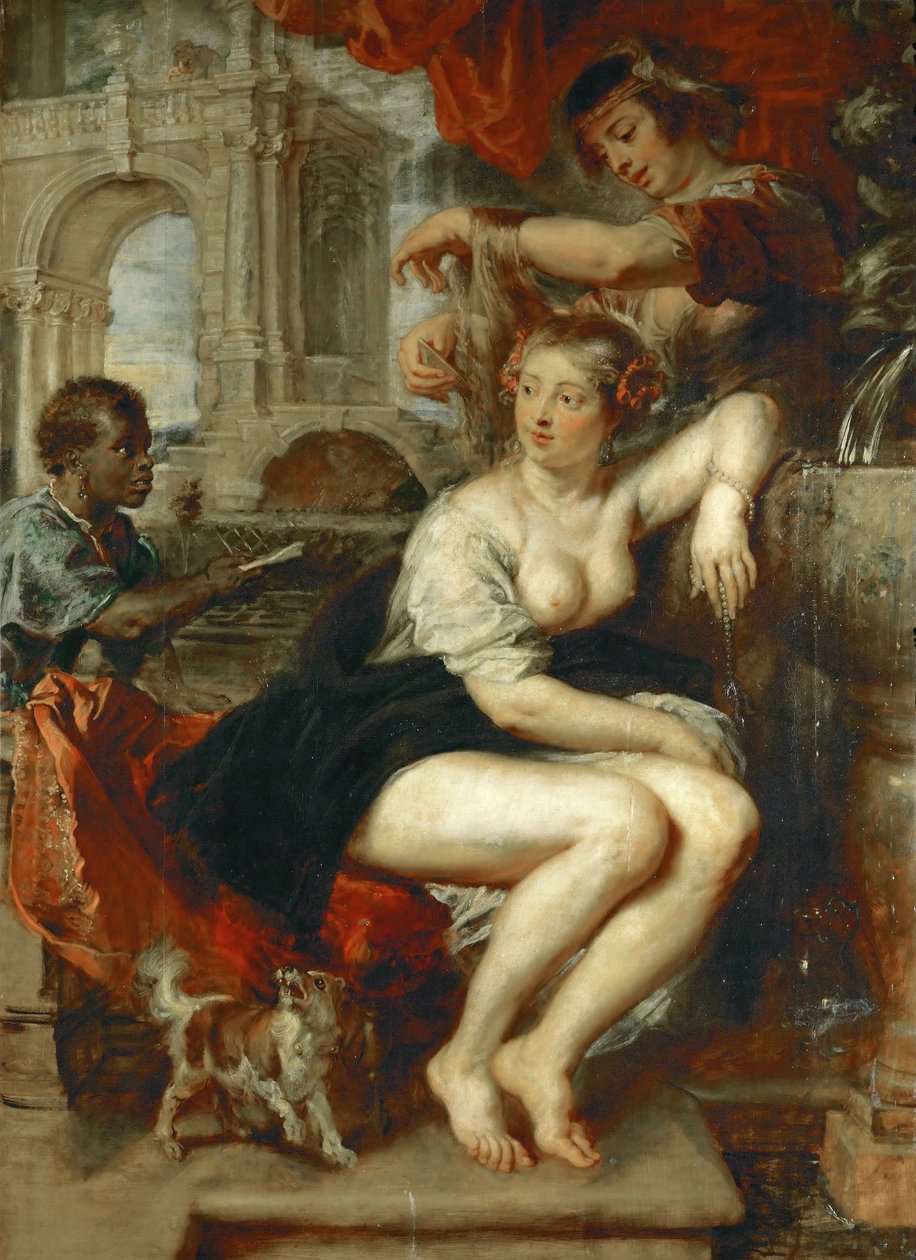 Batseba vid hennes bad, ca. 1635. av Peter Paul Rubens