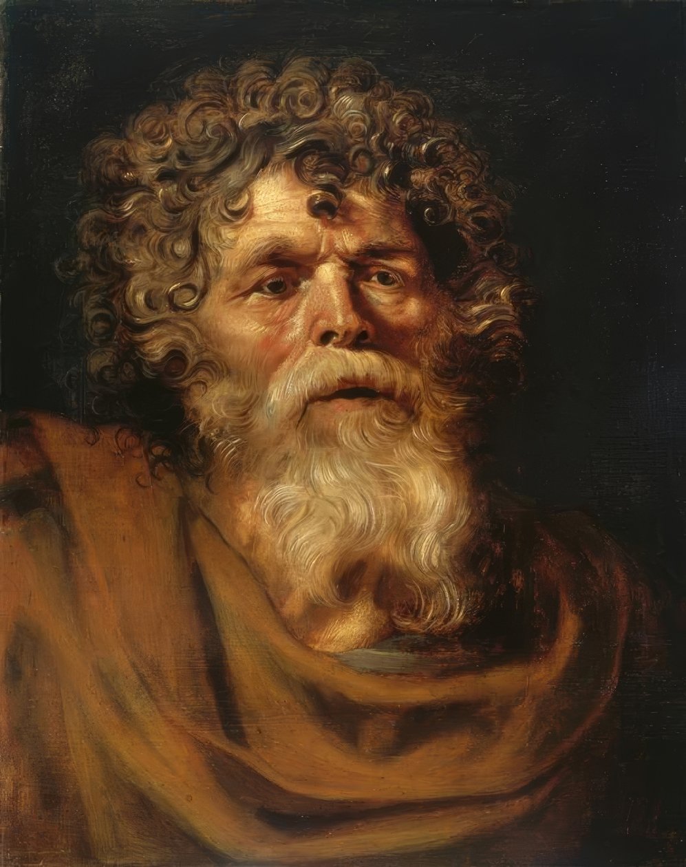Porträtt av en skäggig gammal man av Peter Paul Rubens