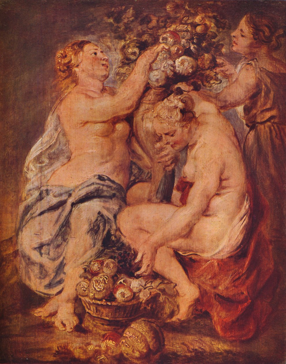 Ceres and Two Nymphs with a Cornucopia, c1617 av Peter Paul Rubens