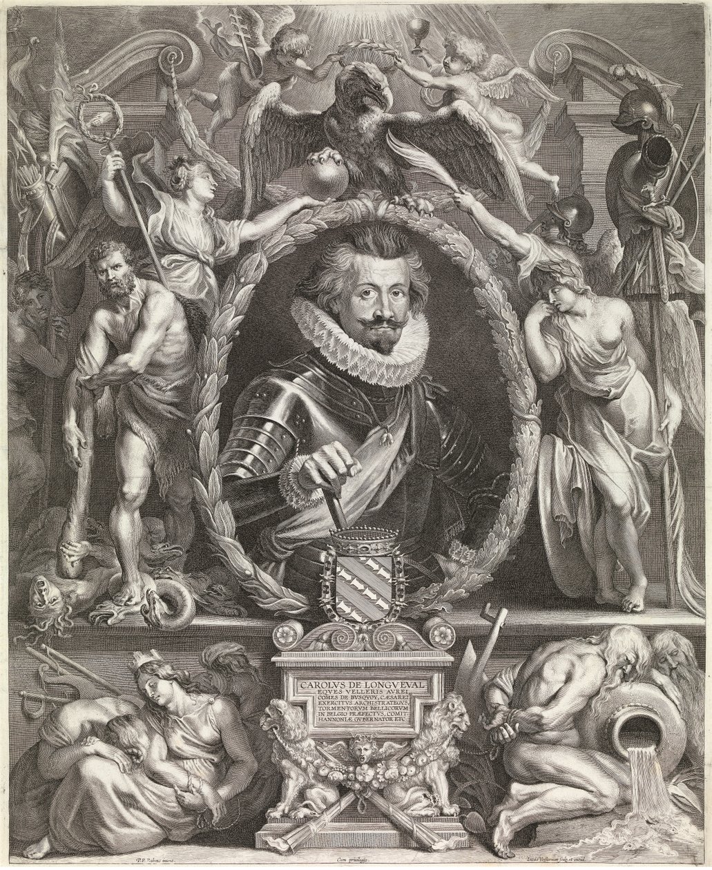 Charles Bonaventure de Longueval (gravyr) av Peter Paul Rubens