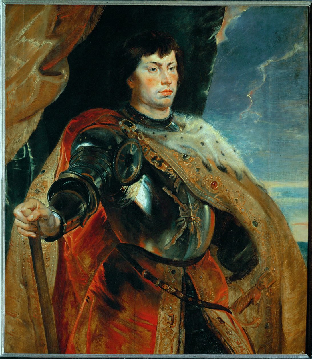 Karl den djärve av Burgund, ca 1618 (målning på ek) av Peter Paul Rubens