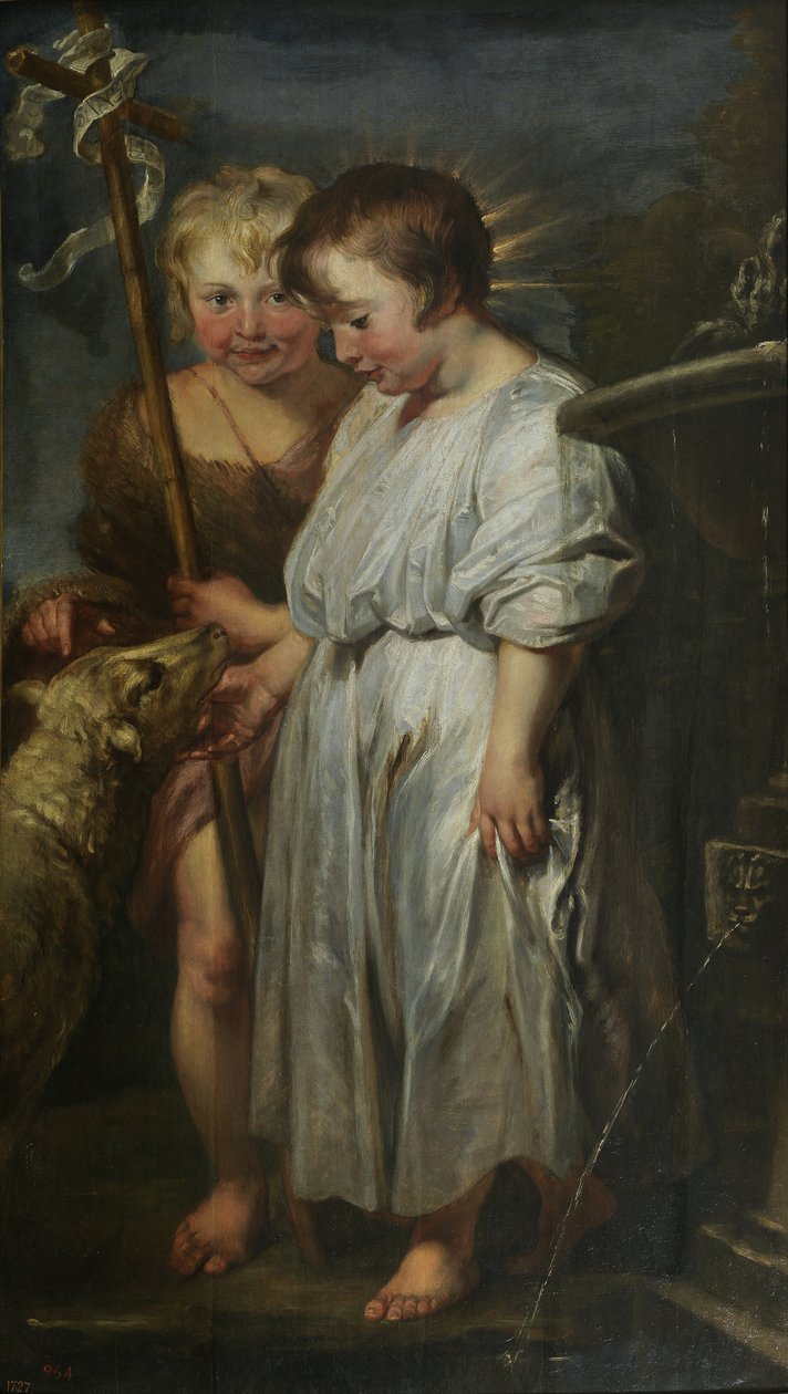 Kristus och Johannes Döparen som barn av Peter Paul Rubens