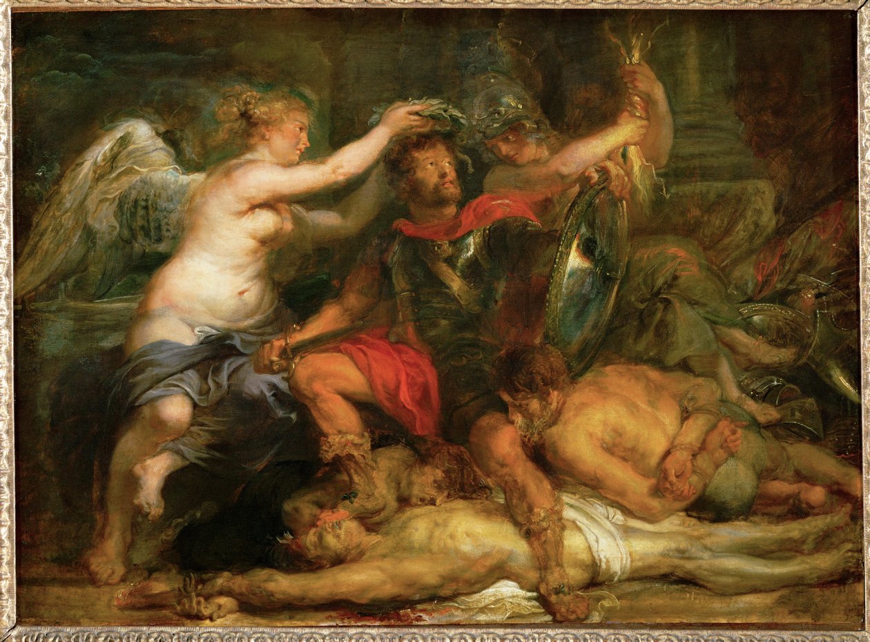 Segerherrens kröning, ca 1630 (målning på ek) av Peter Paul Rubens