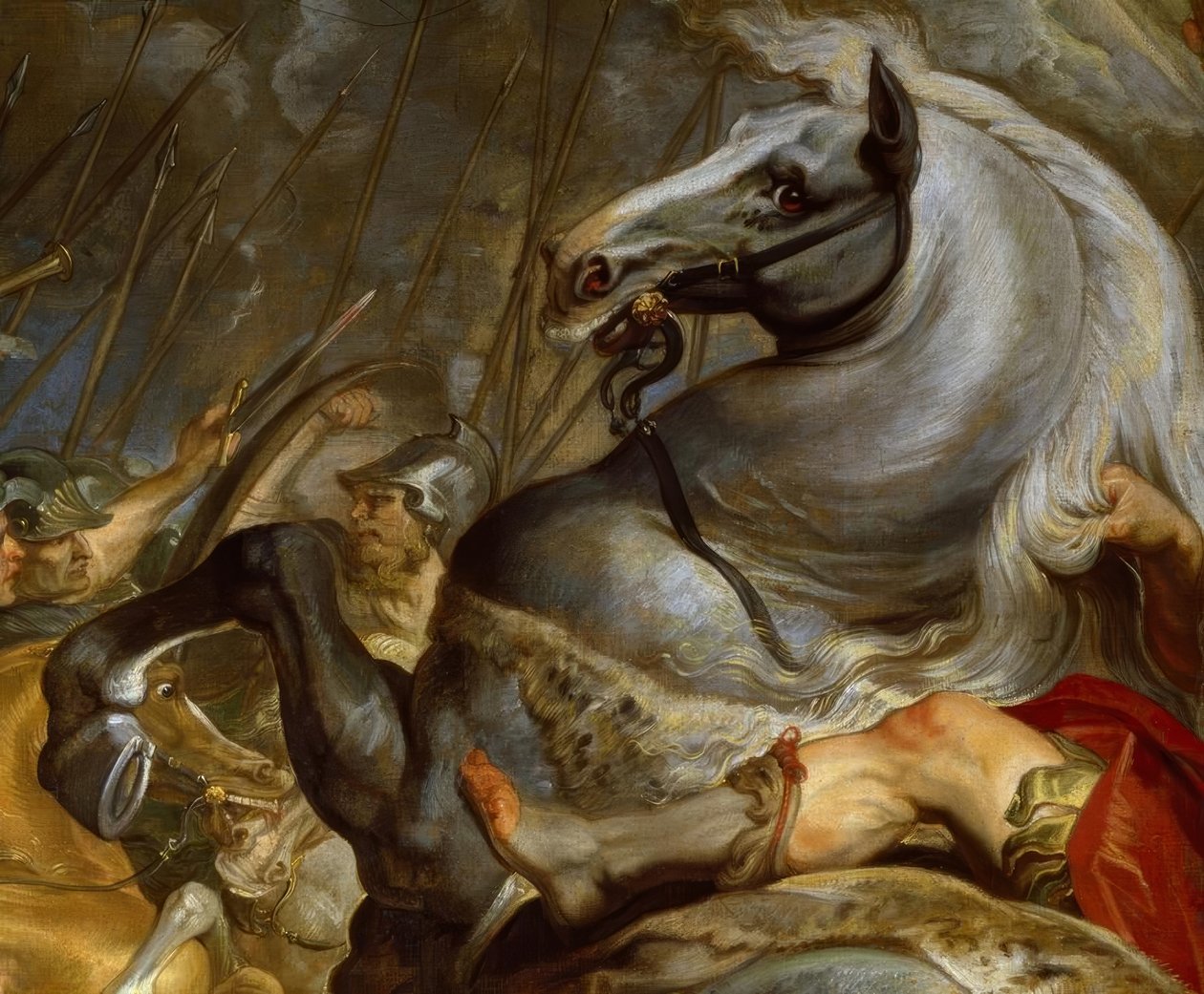 D. Mus, Schlacht / Gem. V. Rubens, detalj av Peter Paul Rubens