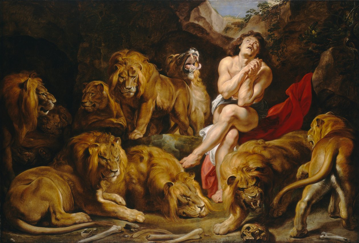 Daniel och lejonhålan, ca 1615 (olja på duk) av Peter Paul Rubens