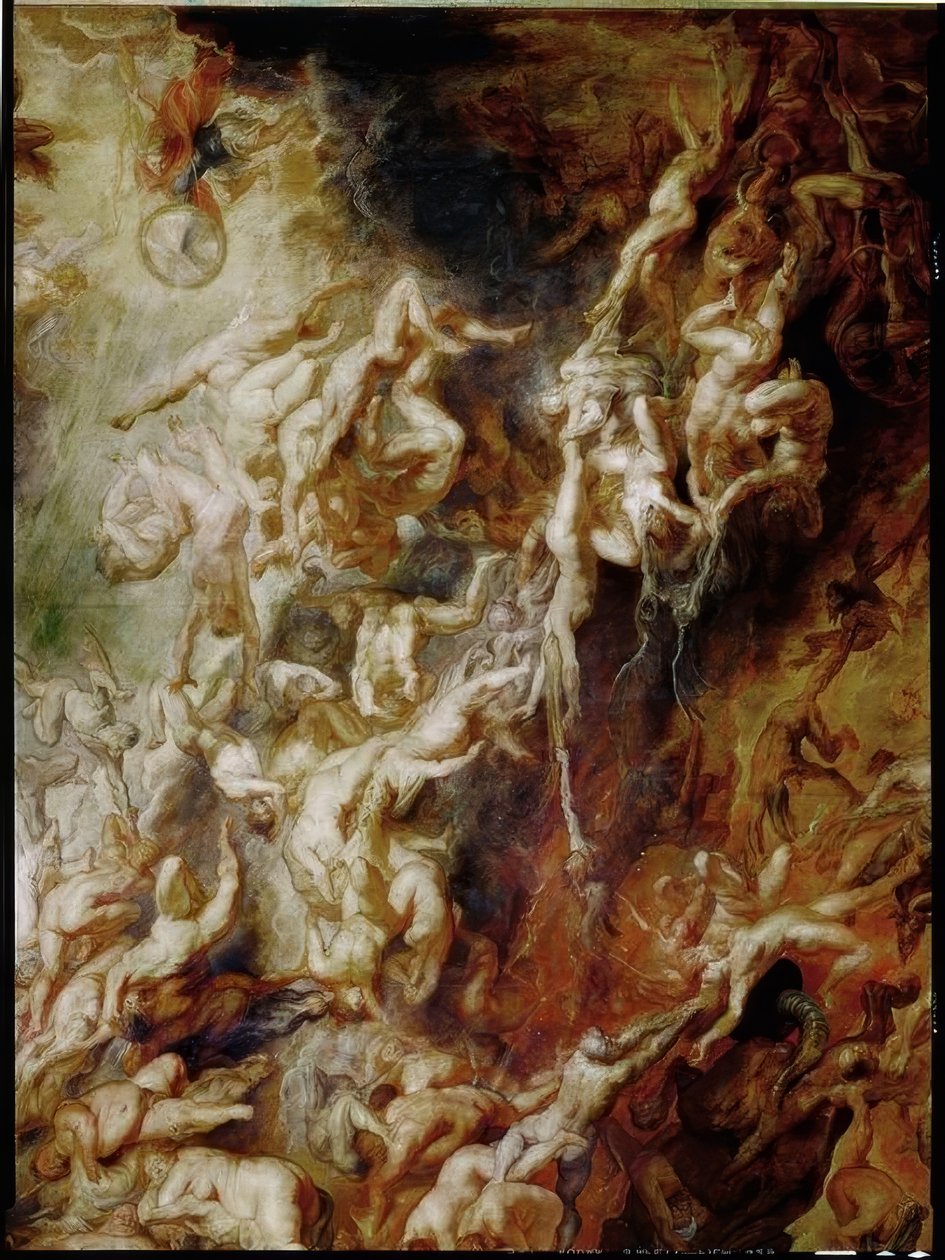 De fördömdas fall i helvetet av Peter Paul Rubens
