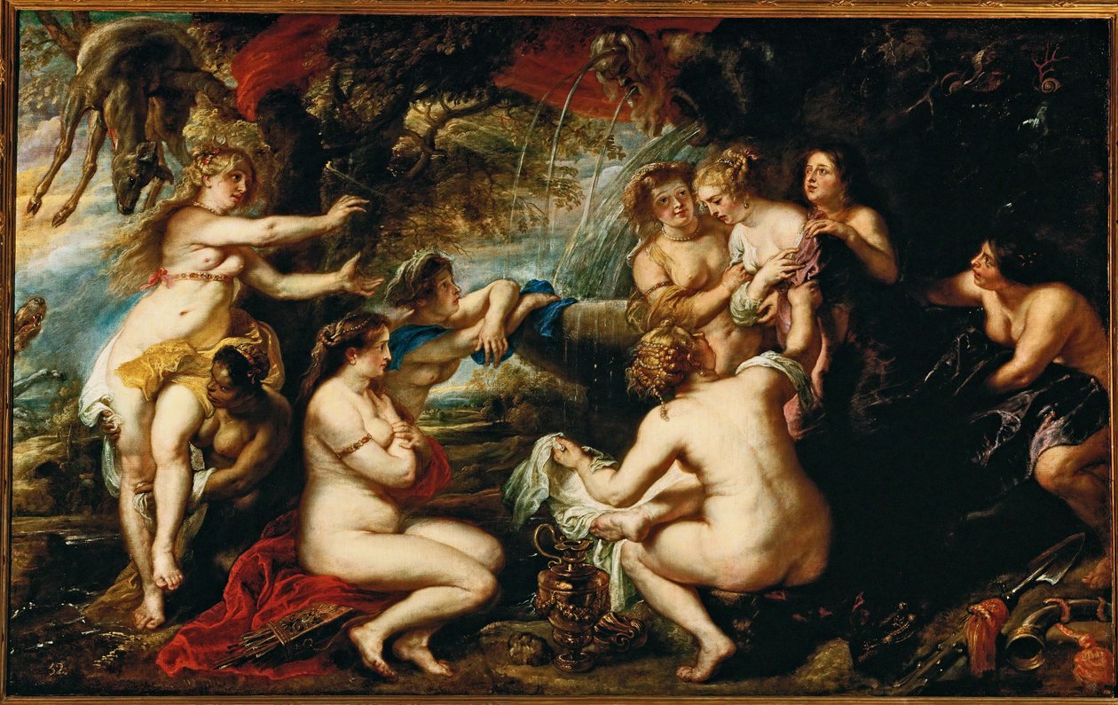 Diana och Callisto (målning på duk) av Peter Paul Rubens