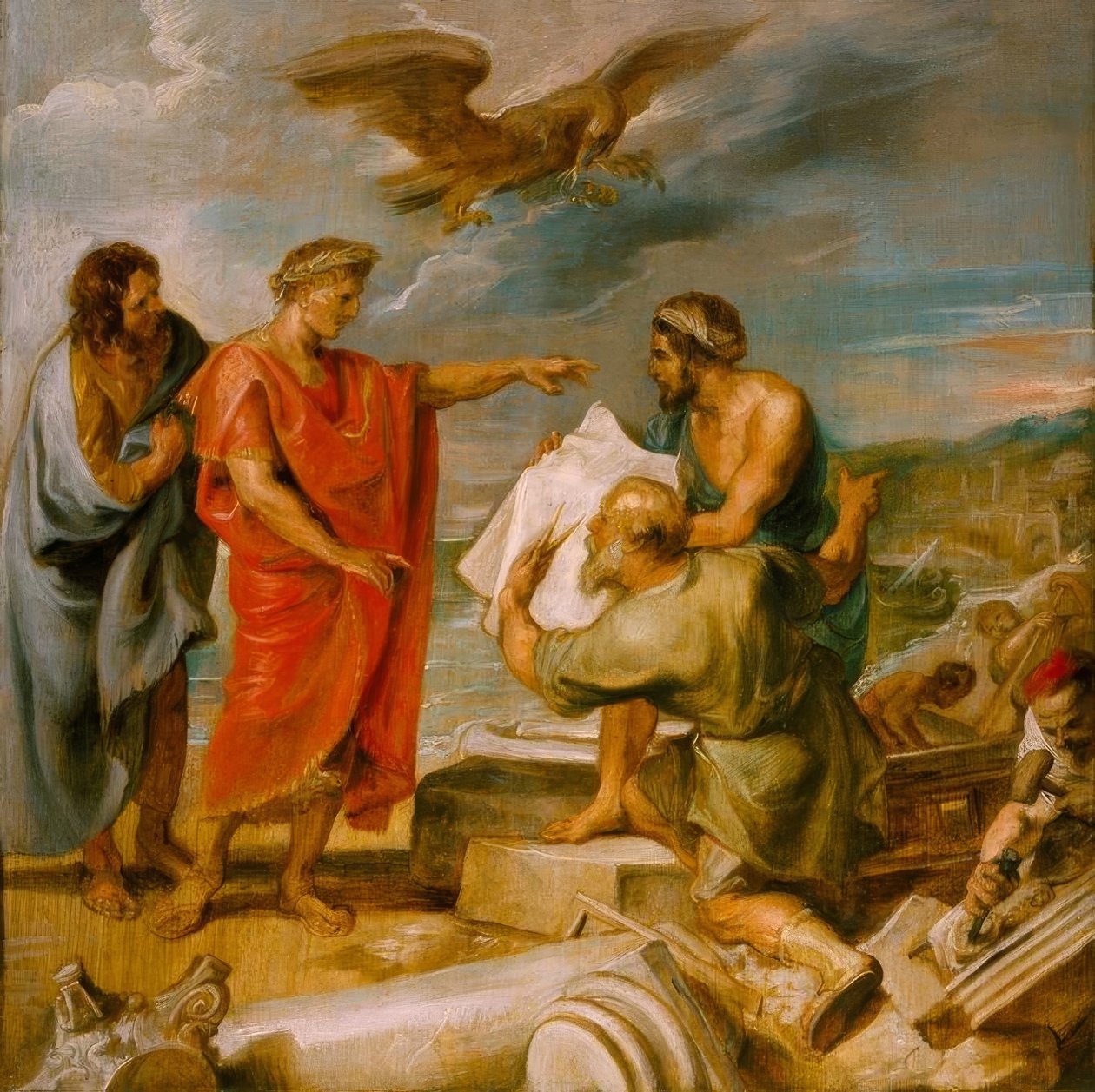 Grundandet av Konstantinopel av Peter Paul Rubens