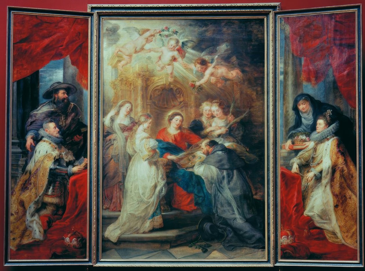 St. Virgin visar sig för St. Ildefonso av Peter Paul Rubens