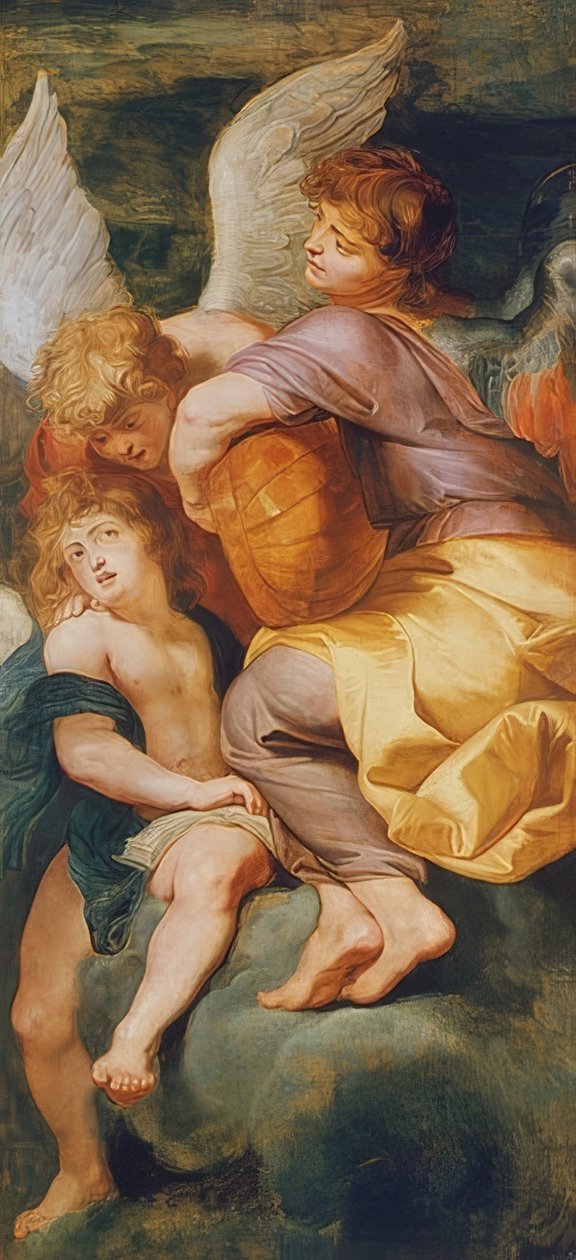 Tre änglar som gör musik. 1615/20 av Peter Paul Rubens