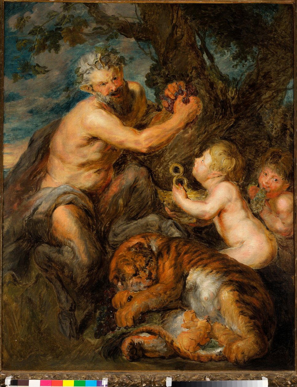 Education of Bacchus, c.1630-40 (olja på duk) av Peter Paul Rubens