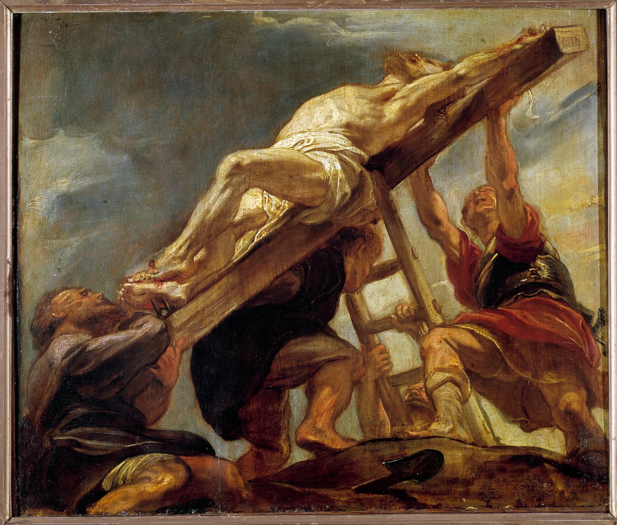 Korshöjd (skiss för ett fack i taket i Jesuitkyrkan i Antwerpen) Målning av Pierre Paul (Pierre-Paul) Rubens (eller Peter Paul eller Petrus Paulus) (1577-1640) 1620 sön. 0,32x0,37 m . av Peter Paul Rubens