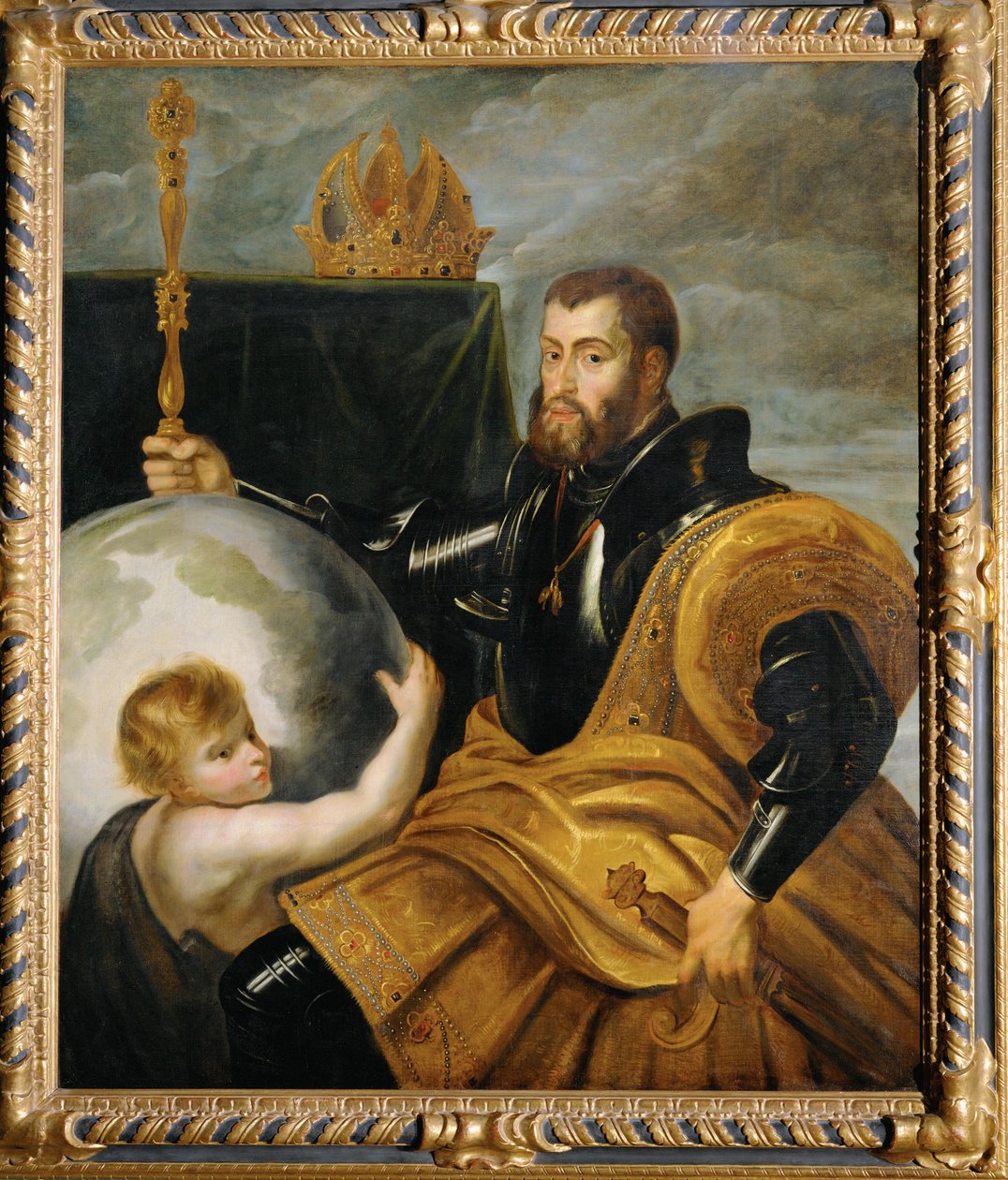 Kejsar Karl V som världens mästare, ca 1607 (målning på duk) av Peter Paul Rubens