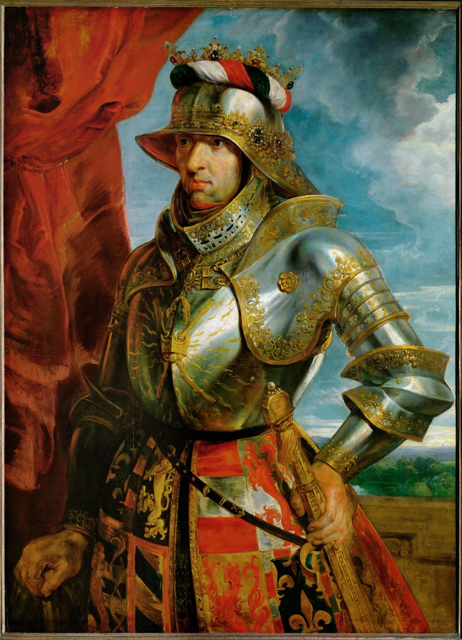 Kejsar Maximilian I, ca 1618 (målning på ek) av Peter Paul Rubens