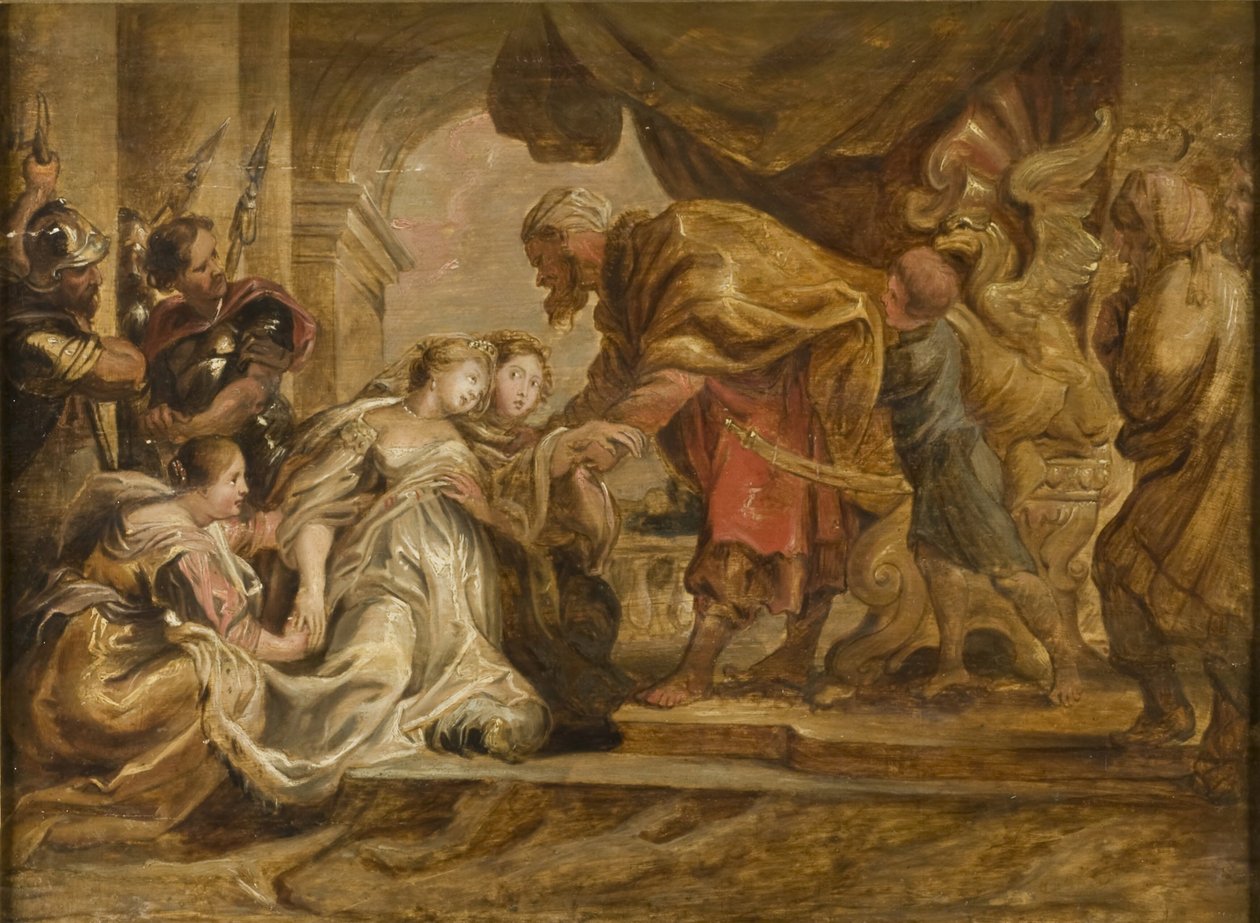 Esther och Ahasveros av Peter Paul Rubens