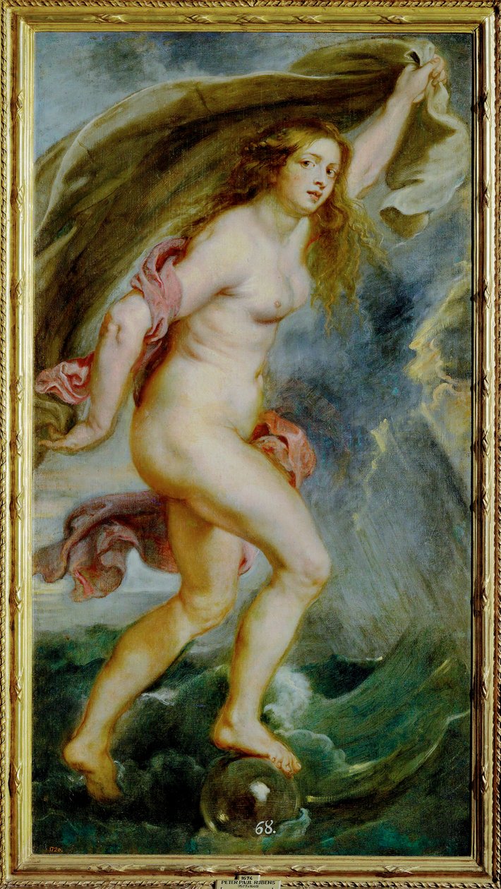 Fortune, målad för Torre de La Parada (målning på duk) av Peter Paul Rubens