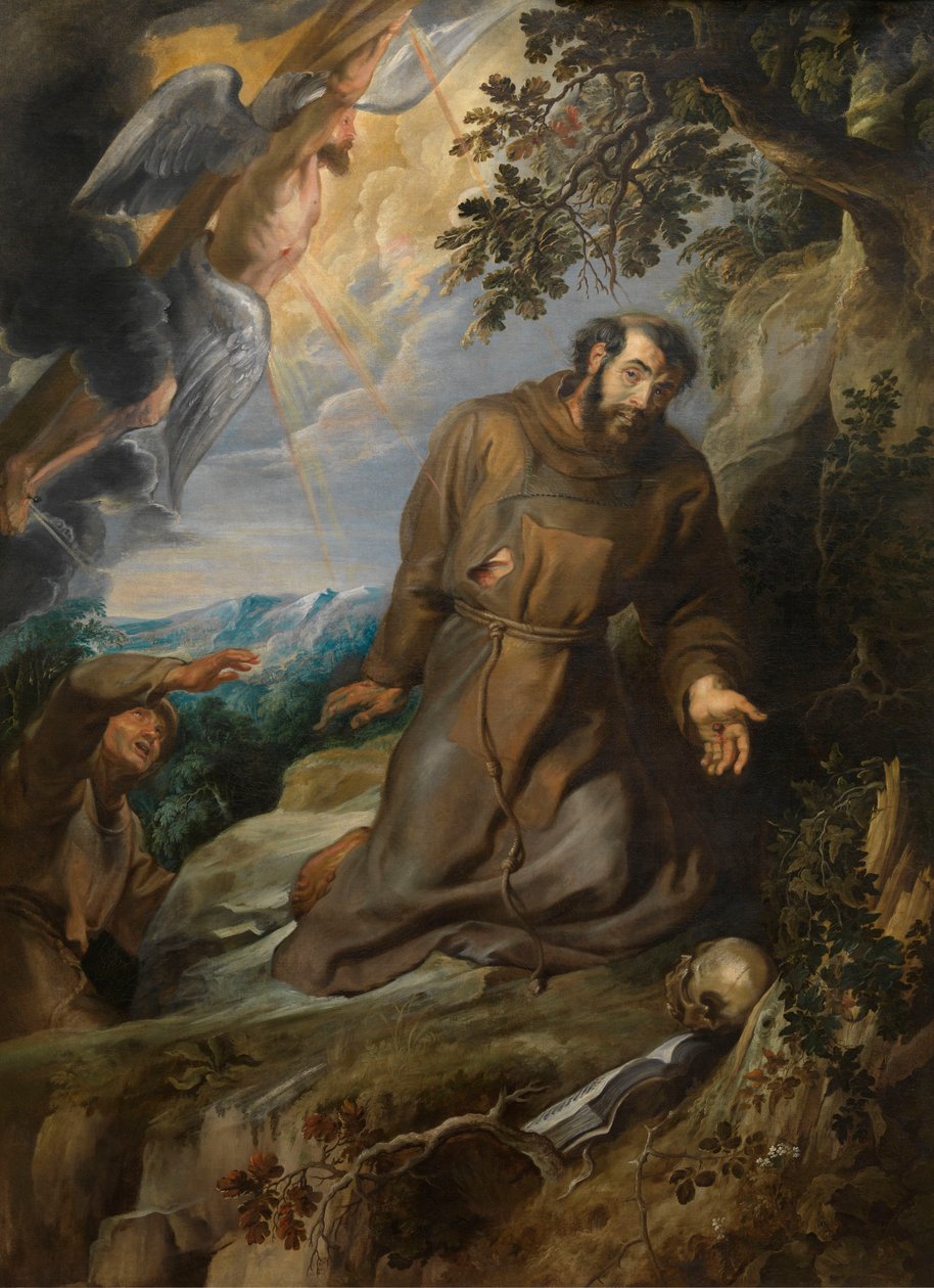 Franciskus av Assisi får stigmata av Peter Paul Rubens