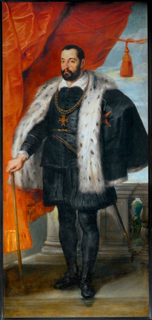 Francois I de Medicis, storhertig av Toscana (målning på duk) av Peter Paul Rubens