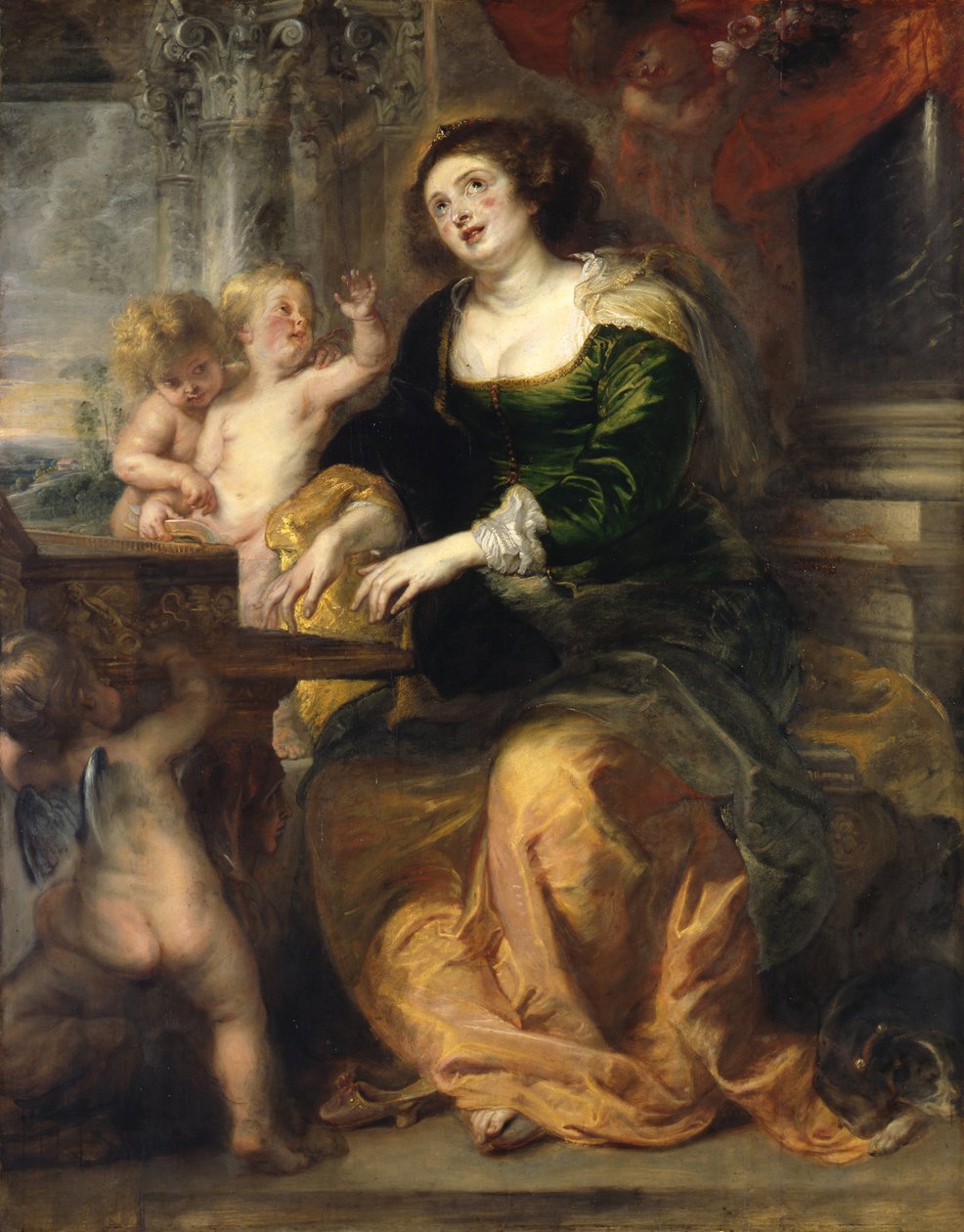 Tyska: Die Heilige Cäcilie Sankta Cecilia spelar jungfrun av Peter Paul Rubens