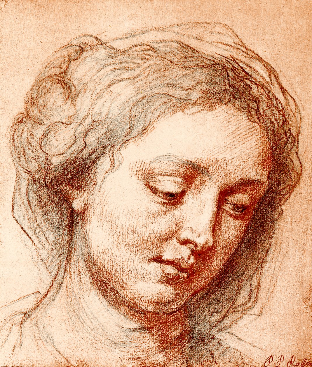 Flickhuvud av Peter Paul Rubens