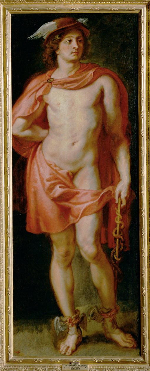 Gud Merkurius, målad för Torre de La Parada (målning på duk) av Peter Paul Rubens